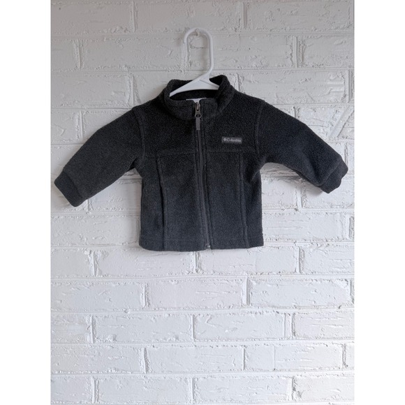 Columbia Other - Columbia Kids Fleece Jacket Charcoal Gray Full Zip Baby 3-6 Months